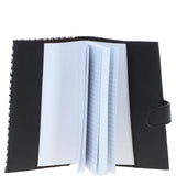 Ashwood Leather & Harris Tweed® Cloth A6 Notebook Black/White: TW-18-012-BW