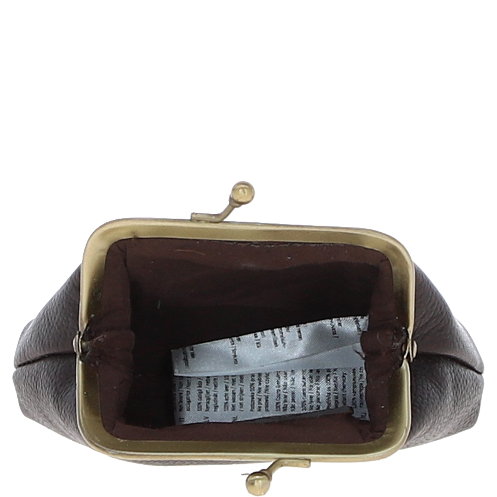 Ashwood Leather & Harris Tweed® Cloth Classic kiss-lock Purse Brown/Green: TW-13-09-BG