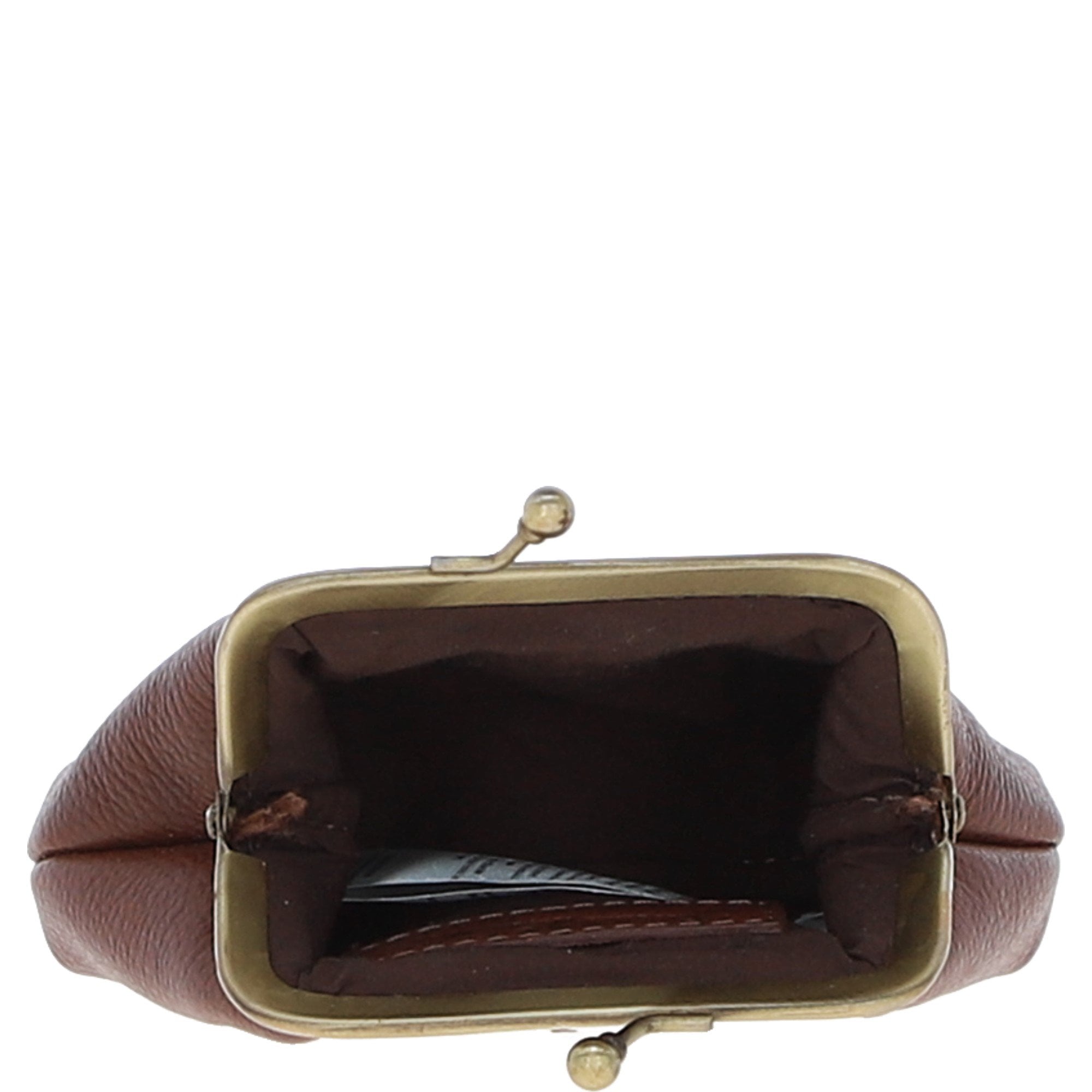 Ashwood Leather & Tweed Classic kiss-lock Purse Tan/Green Check: TW-13-010-TGNH