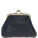 Ashwood Leather & Harris Tweed® Cloth Classic kiss-lock Purse Navy/Pink: TW-13-06-NP