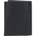 Versatile Ashwood Leather & Harris Tweed® Cloth RFID Secure Wallet Black/Green/Red: TW-17-07-BR