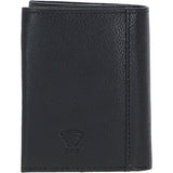 Versatile Ashwood Leather & Harris Tweed® Cloth RFID Secure Wallet Black/White: TW-17-012-BW