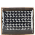 Versatile Ashwood Leather & Harris Tweed® Cloth RFID Secure Wallet Black/White: TW-17-012-BW