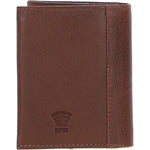 Versatile Ashwood Leather & Tweed RFID Secure Wallet Tan/Green Check: TW-17-010-TGNH