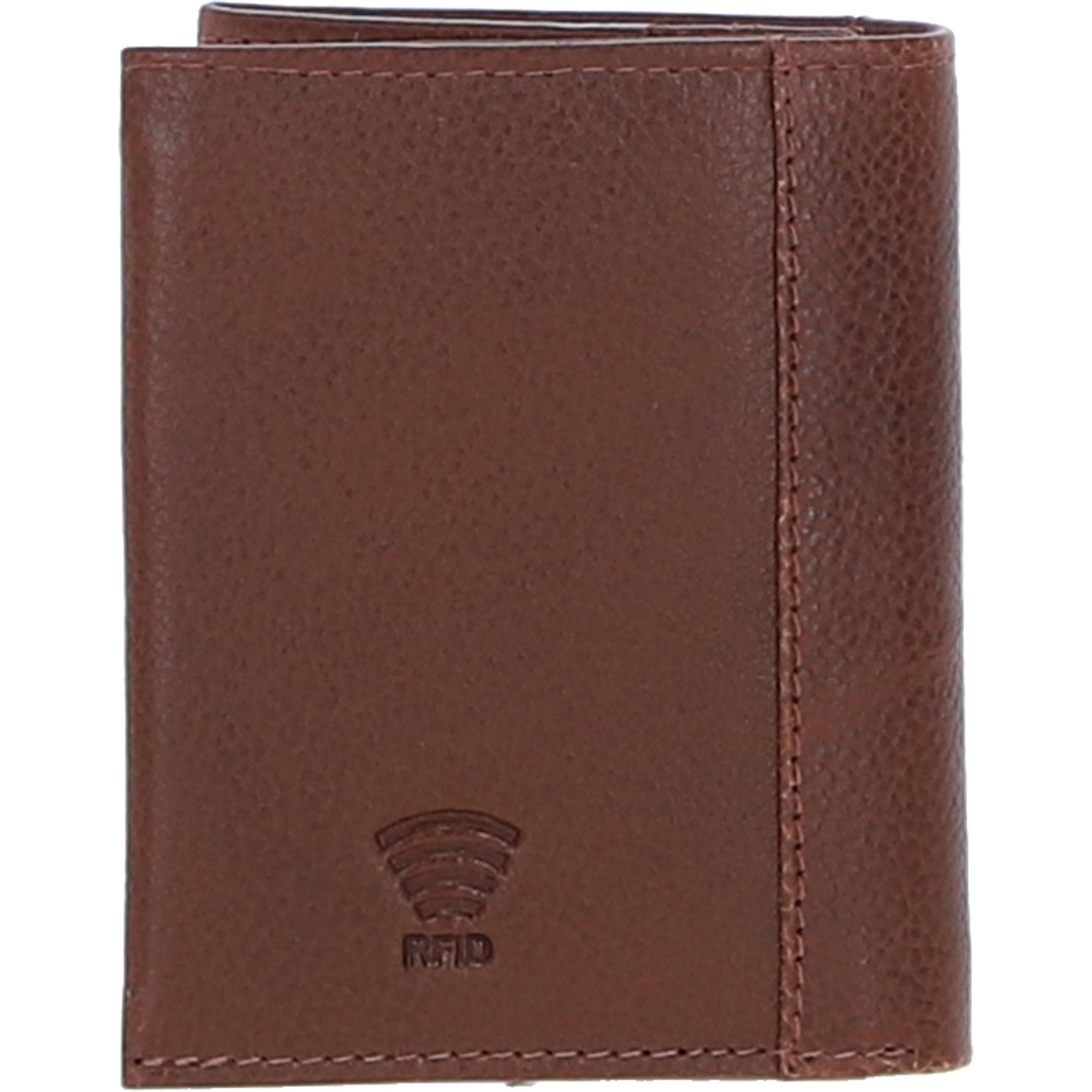 Versatile Ashwood Leather & Tweed RFID Secure Wallet Tan/Green Check: TW-17-010-TGNH