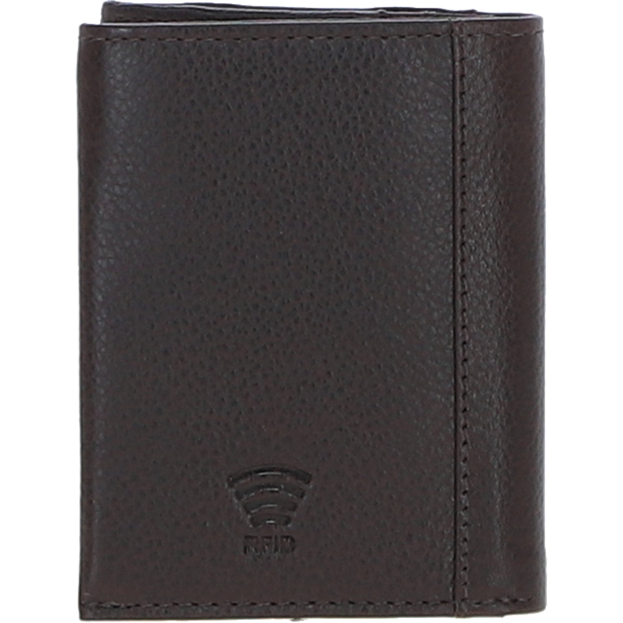 Versatile Ashwood Leather & Harris Tweed® Cloth RFID Secure Wallet Brown/Green: TW-17-09-BG