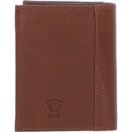 Versatile Ashwood Leather & Harris Tweed® Cloth RFID Secure Wallet Tan/Mcload: TW-17-02-TM