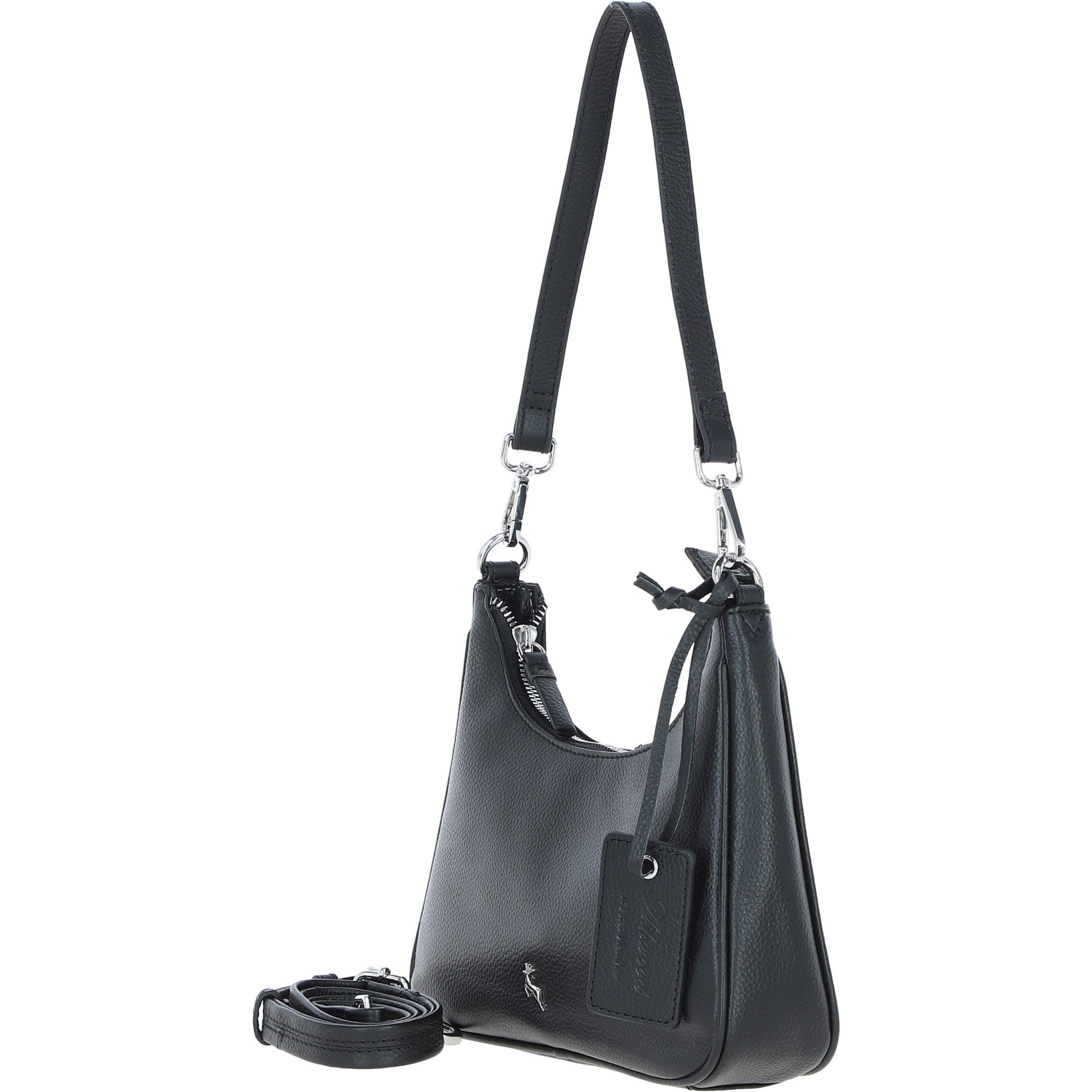 Ashwood Leather Ladies Shoulder X Crossbody Bag Black: 64397