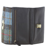 Exquisite Ashwood Leather & Harris Tweed® Cloth Twist-Lock Purse Brown/Mcload: TW-11-01-BM