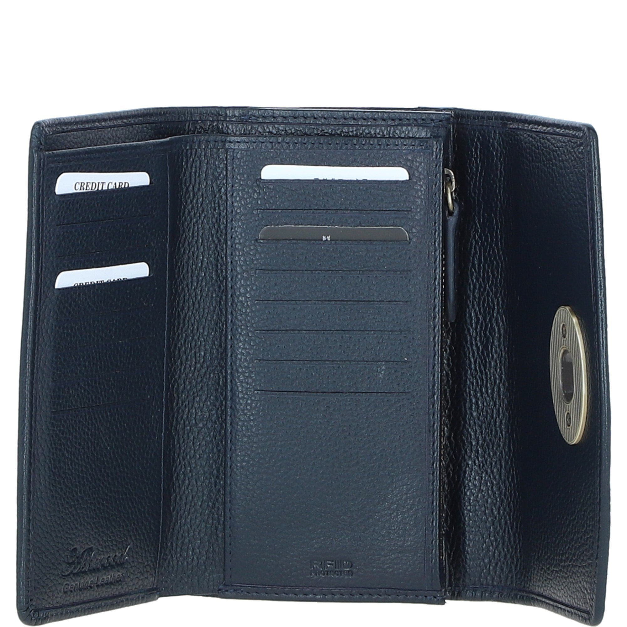 Exquisite Ashwood Leather & Harris Tweed® Cloth Twist-Lock Purse Navy/Pink: TW-11-06-NP