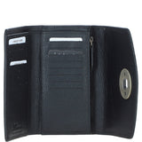 Exquisite Ashwood Leather & Harris Tweed® Cloth Twist-Lock Purse Black/Watch: TW-11-03-BW