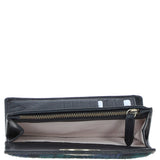 Exquisite Ashwood Leather & Harris Tweed® Cloth Twist-Lock Purse Black/Watch: TW-11-03-BW