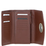 Exquisite Ashwood Leather & Harris Tweed® Cloth Twist-Lock Purse Tan/Watch: TW-11-04-TW