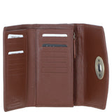 Exquisite Ashwood Leather & Harris Tweed® Cloth Twist-Lock Purse Tan/Watch: TW-11-04-TW