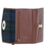 Exquisite Ashwood Leather & Harris Tweed® Cloth Twist-Lock Purse Tan/Watch: TW-11-04-TW