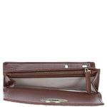 Exquisite Ashwood Leather & Harris Tweed® Cloth Twist-Lock Purse Tan/Watch: TW-11-04-TW