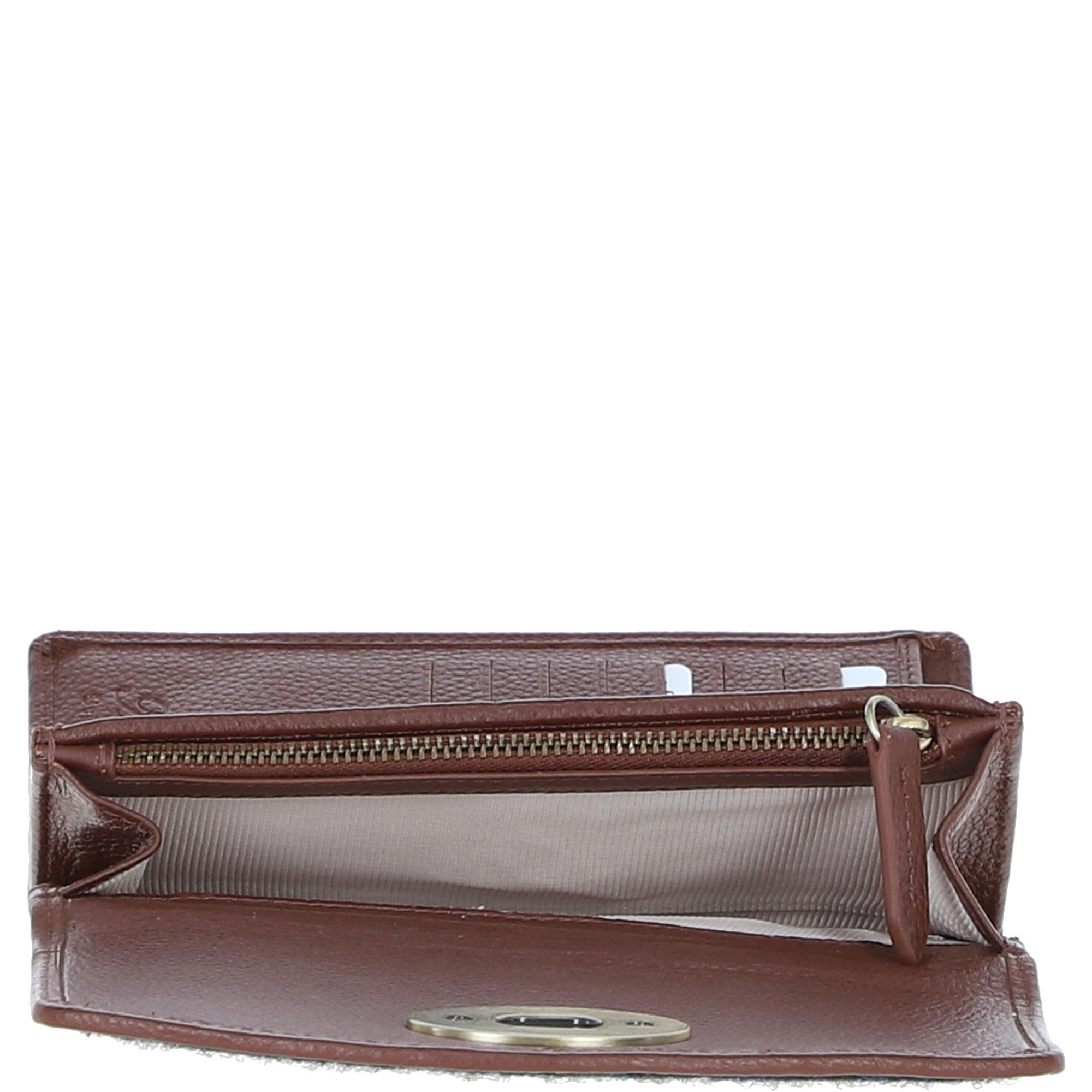 Exquisite Ashwood Leather & Harris Tweed® Cloth Twist-Lock Purse Tan/Watch: TW-11-04-TW