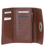 Exquisite Ashwood Leather & Harris Tweed® Cloth Twist-Lock Purse Tann/Mcload: TW-11-02-TM