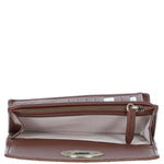 Exquisite Ashwood Leather & Harris Tweed® Cloth Twist-Lock Purse Tann/Mcload: TW-11-02-TM