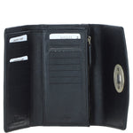 Exquisite Ashwood Leather & Harris Tweed® Cloth Twist-Lock Purse Black/Green/Red: TW-11-07-BR