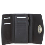 Exquisite Ashwood Leather & Harris Tweed® Cloth Twist-Lock Purse Brown/Green: TW-11-09-BG