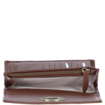 Exquisite Ashwood Leather & Tweed Twist-Lock Purse Tan/Green Check: TW-11-10-TGNH