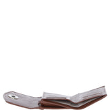 Exquisite Ashwood Leather & Harris Tweed® Cloth Twist-Lock Purse Tan/Navy: TW-11-11-TN