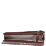Exquisite Ashwood Leather & Harris Tweed® Cloth Twist-Lock Purse Tan/Navy: TW-11-11-TN