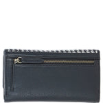 Exquisite Ashwood Leather & Harris Tweed® Cloth Twist-Lock Purse Black/White: TW-11-12-BW