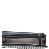 Exquisite Ashwood Leather & Harris Tweed® Cloth Twist-Lock Purse Black/White: TW-11-12-BW