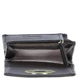 Elegant Ashwood Leather & Harris Tweed® Cloth Trifold Twist-Lock Purse Brown/Mcload: TW-10-01-BM