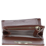 Elegant Ashwood Leather & Harris Tweed® Cloth Trifold Twist-Lock Purse Tann/Mcload: TW-10-02-TM