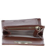 Elegant Ashwood Leather & Harris Tweed® Cloth Trifold Twist-Lock Purse Tann/Mcload: TW-10-02-TM