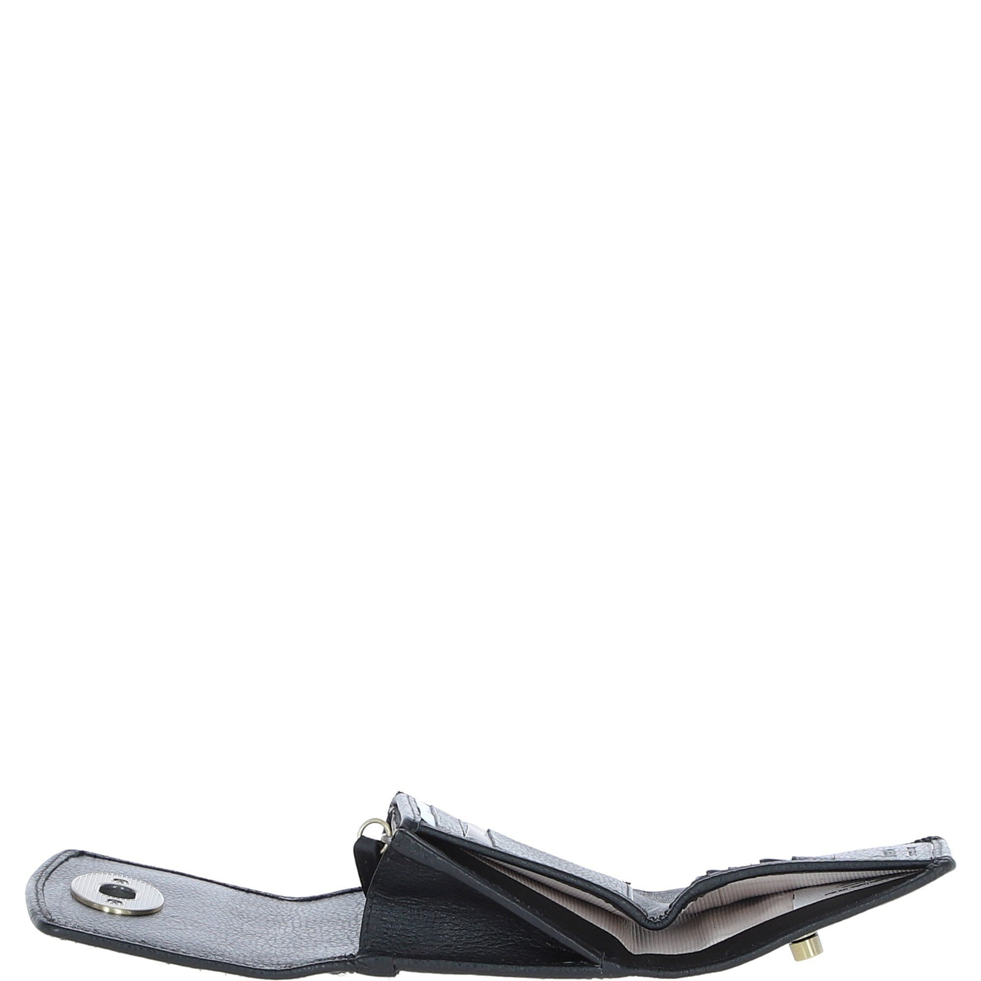 Elegant Ashwood Leather & Harris Tweed® Cloth Trifold Twist-Lock Purse Black/Watch: TW-10-03-BW