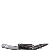 Elegant Ashwood Leather & Harris Tweed® Cloth Trifold Twist-Lock Purse Brown/Green: TW-10-09-BG