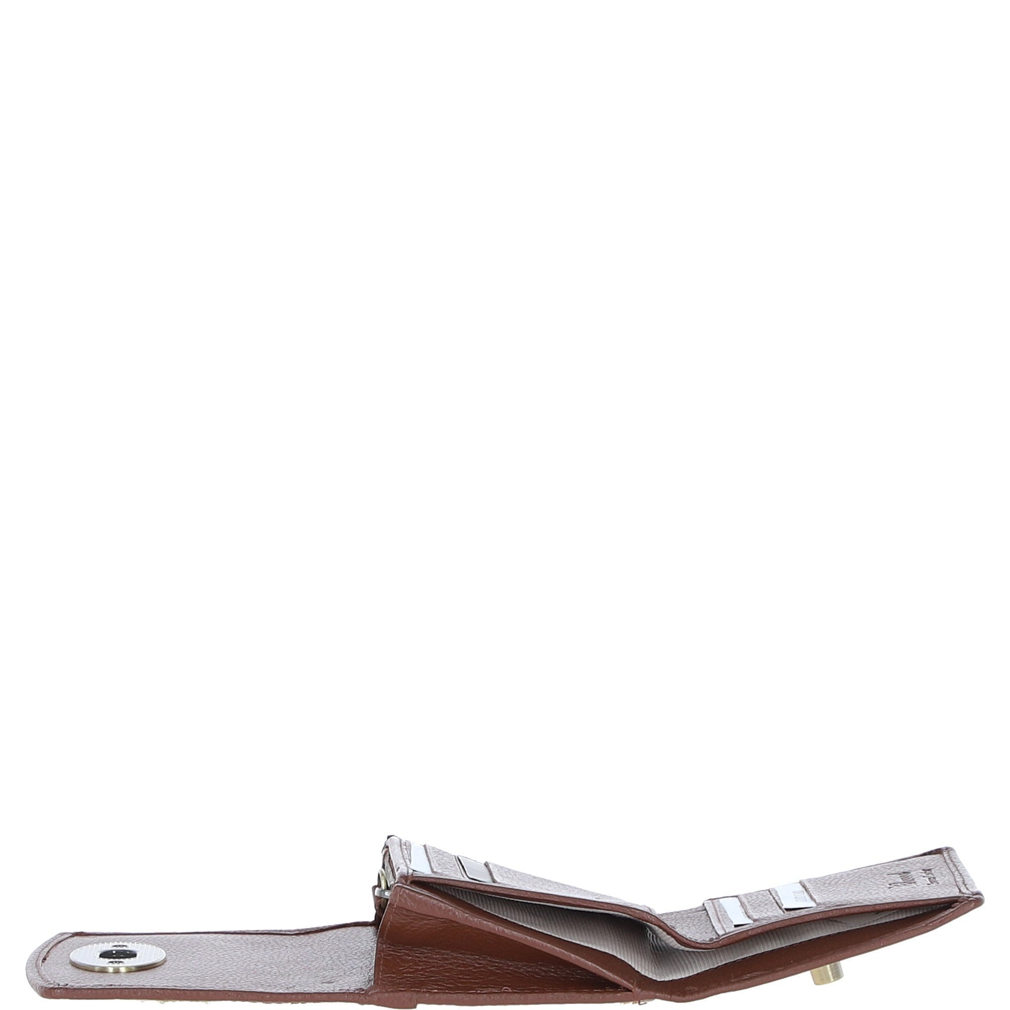 Elegant Ashwood Leather & Harris Tweed® Cloth Trifold Twist-Lock Purse Tan/Green Check: TW-10-10-TGNH