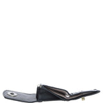 Elegant Ashwood Leather & Harris Tweed® Cloth Trifold Twist-Lock Purse Black/White: TW-10-12-BW