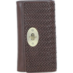 Elegant Ashwood Leather Woven Purse Brown: GV-31969