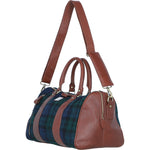 Ashwood Leather & Harris Tweed® Cloth Doctor Holdall Tan/Watch: TW-46-04-TW
