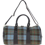 Ashwood Leather & Harris Tweed® Cloth Large Holdall Brown/Mcload: TW-47-01-BM