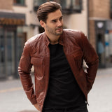 Leather Jacket Tan: 1895