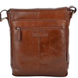 Mens A4 Ipad Pocket Leather Messenger Bag Chestnut/vt : Benjamin