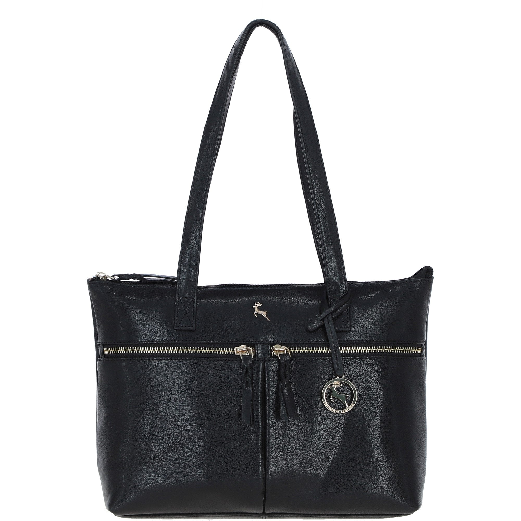 Ashwood Sleek Leather Tote Bag Black: Amelia