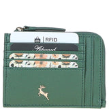 Ashwood Leather RFID Protected Purse with Zip Pocket Black Forest: 31800