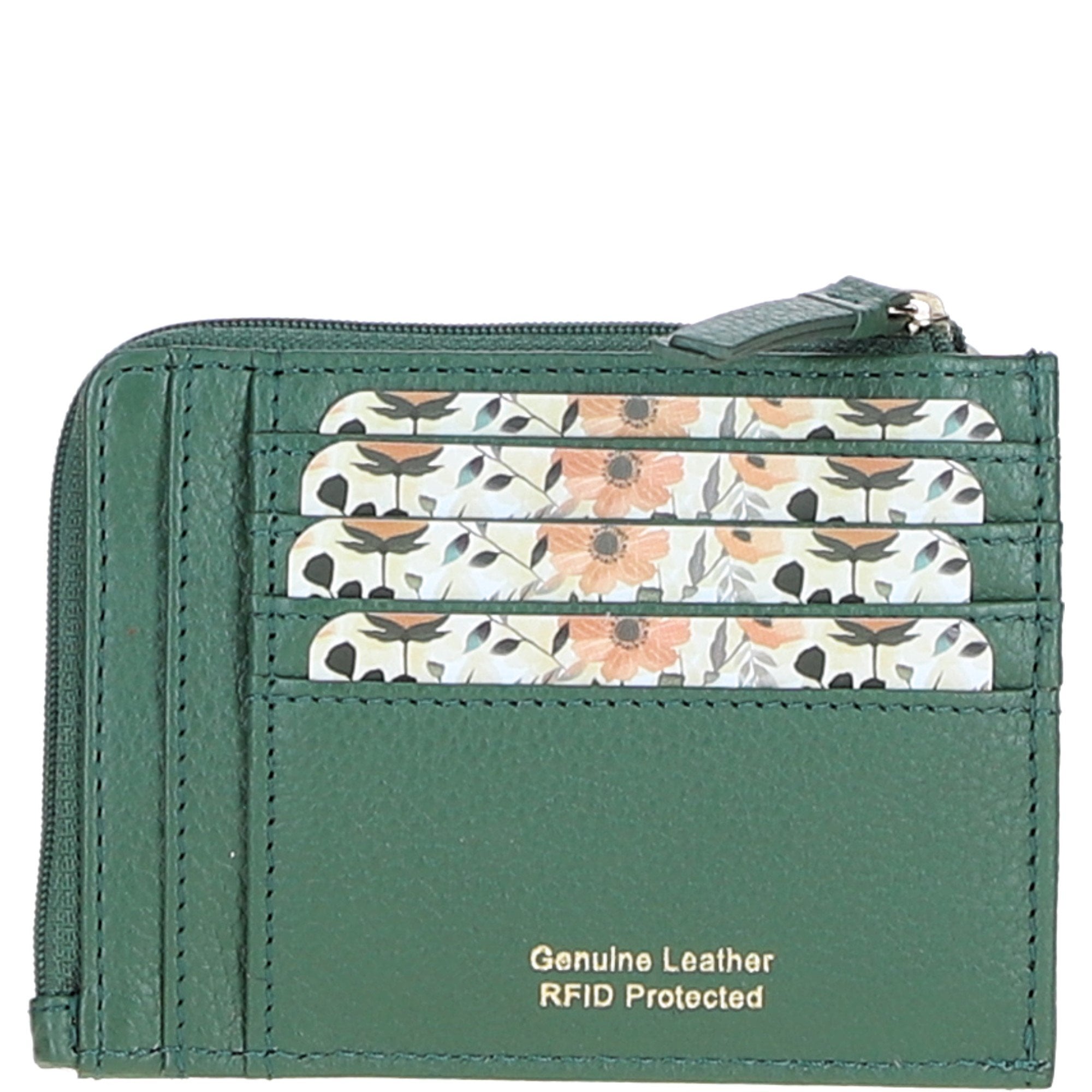 Ashwood Leather RFID Protected Purse with Zip Pocket Black Forest: 31800