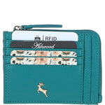 Ashwood Leather RFID Protected Purse with Zip Pocket Deep Lake: 31800