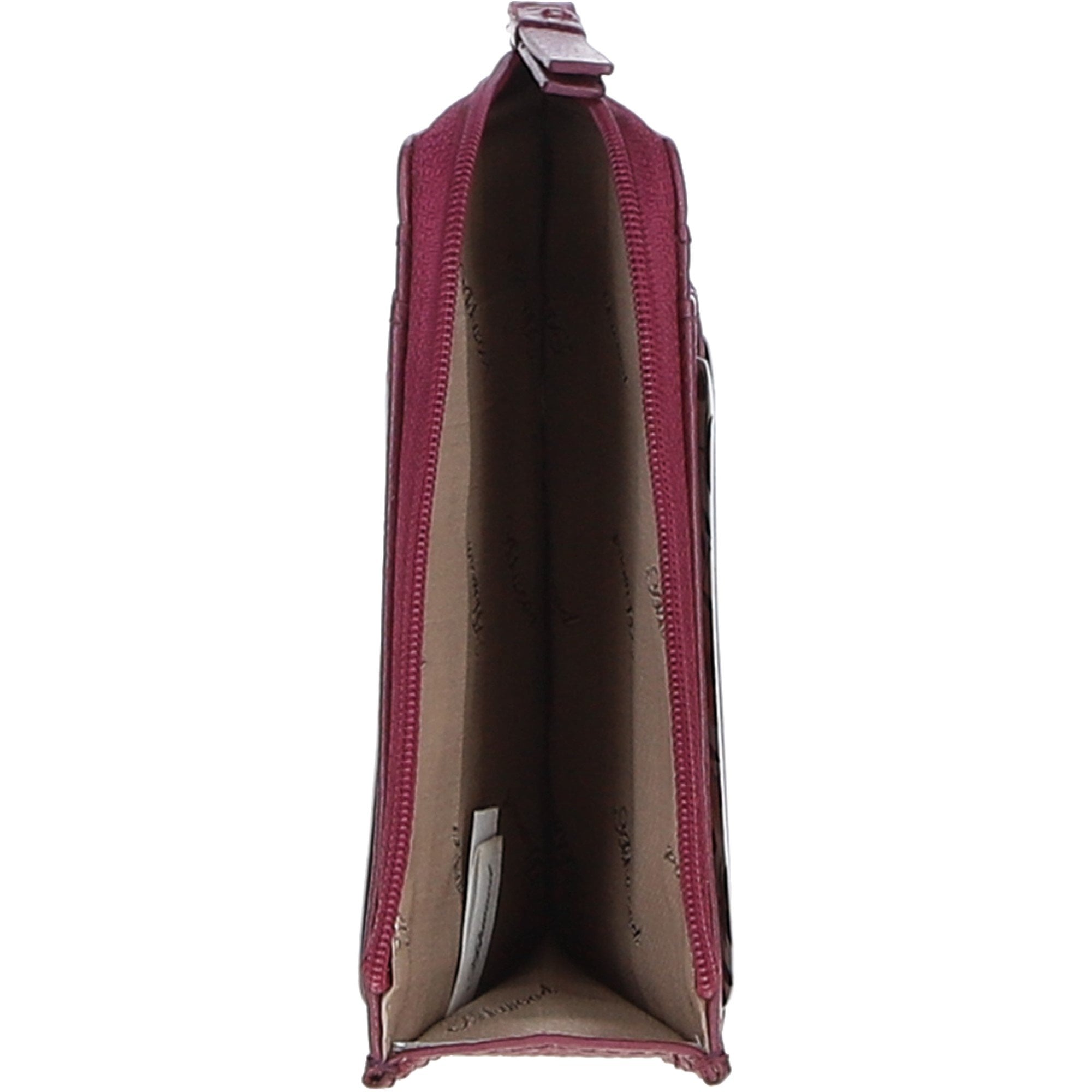 Ashwood Leather RFID Protected Purse with Zip Pocket Light Wine: 31800