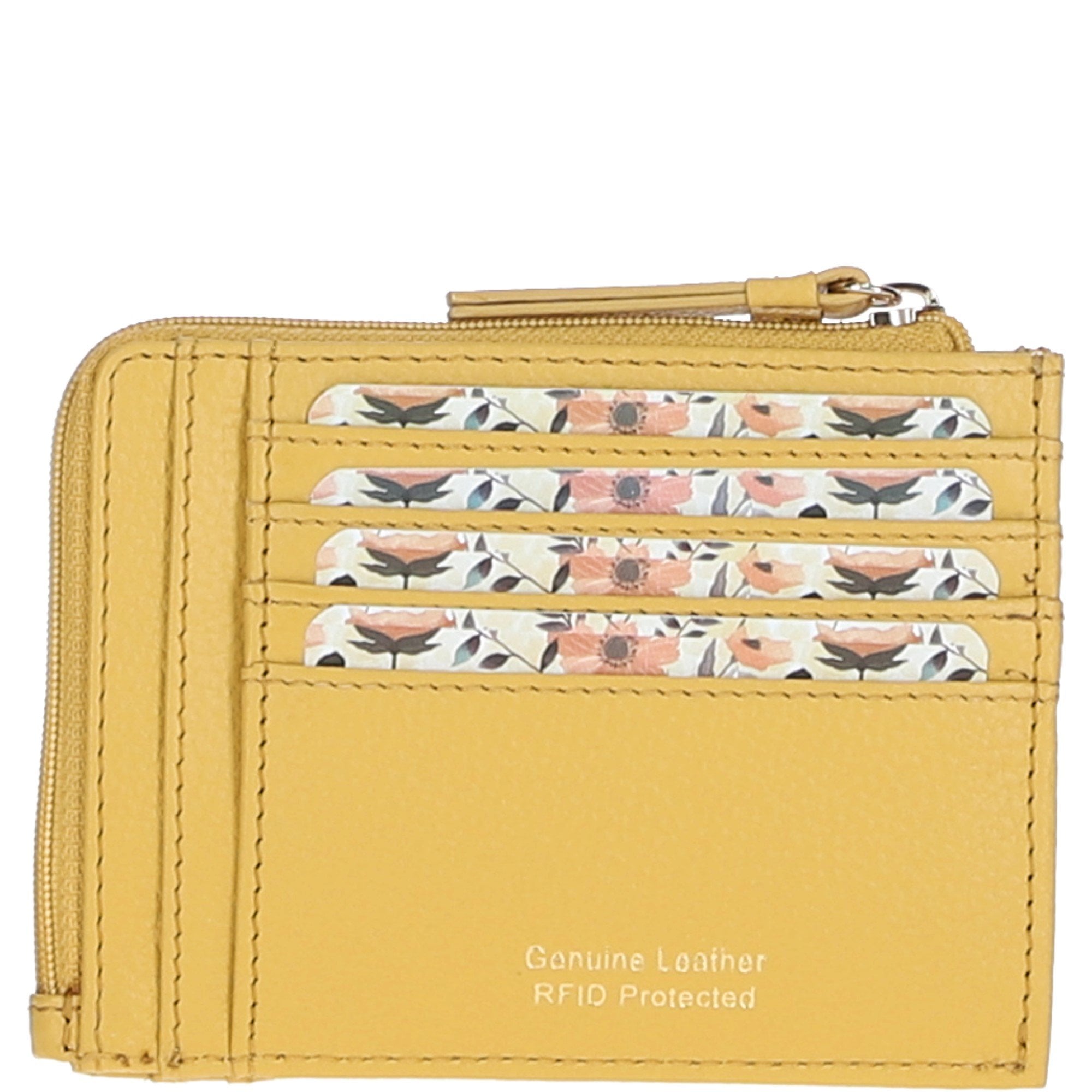 Ashwood Leather RFID Protected Purse with Zip Pocket Ochre: 31800