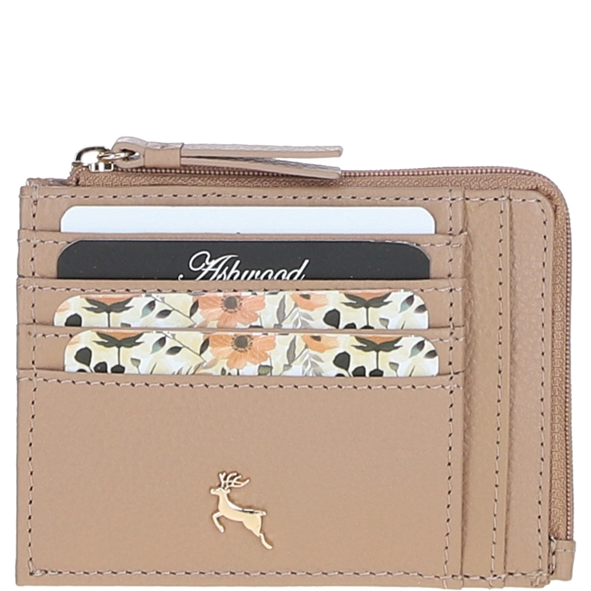 Ashwood Leather RFID Protected Purse with Zip Pocket Parafin: 31800