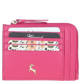 Ashwood Leather RFID Protected Purse with Zip Pocket Raspberry: 31800